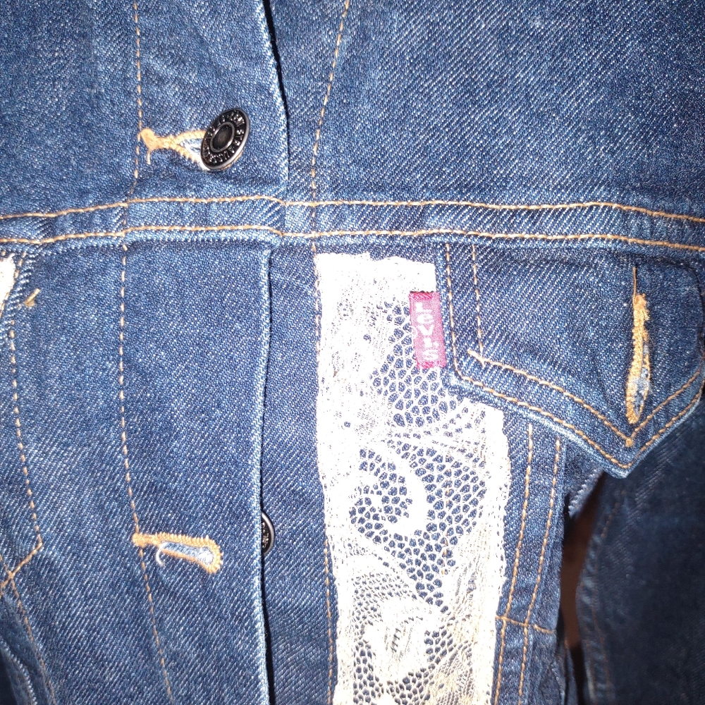 Upcycle Jean Jacket Med - Picture 4 of 7